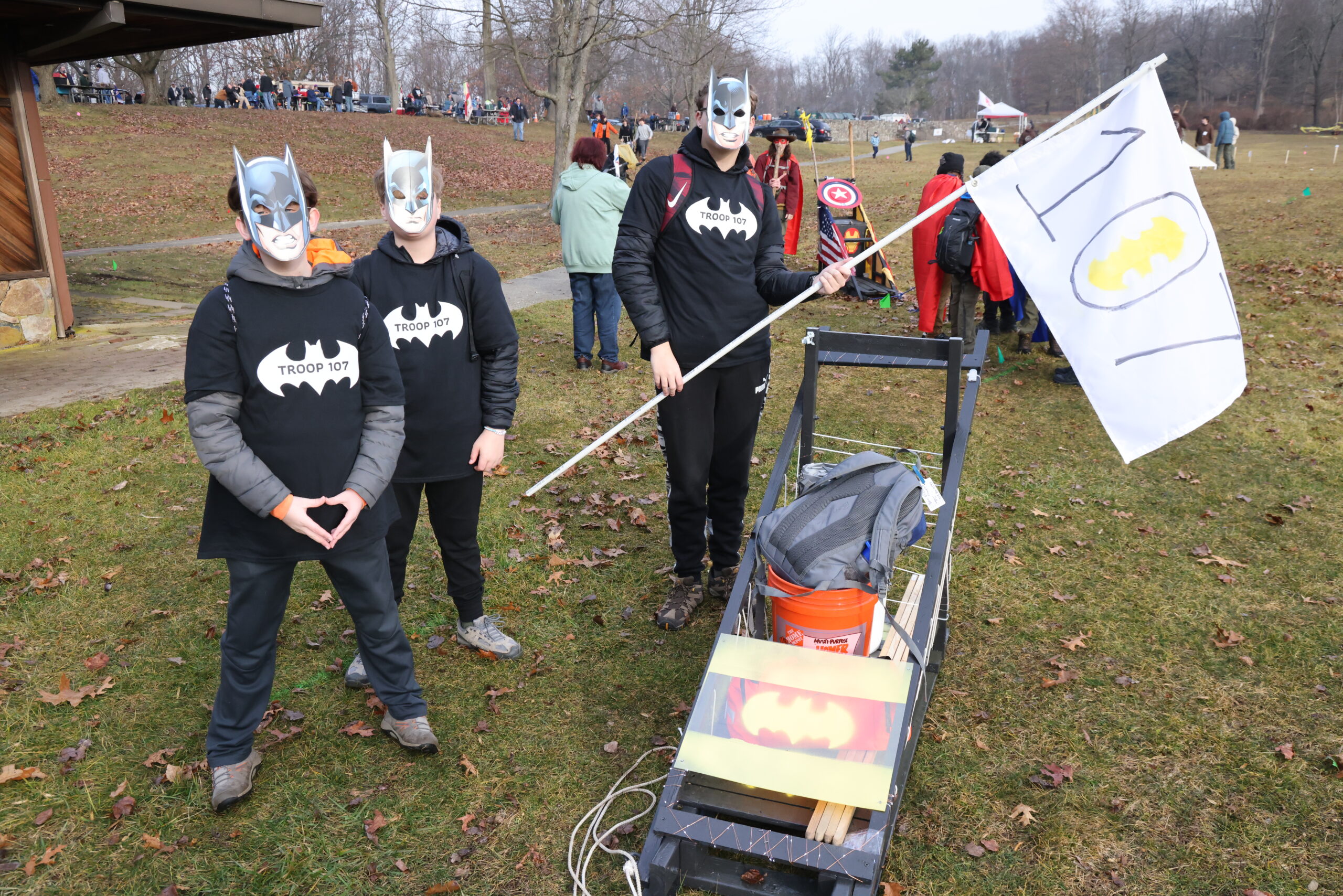Ramapo Valley Klondike Troop with Sled